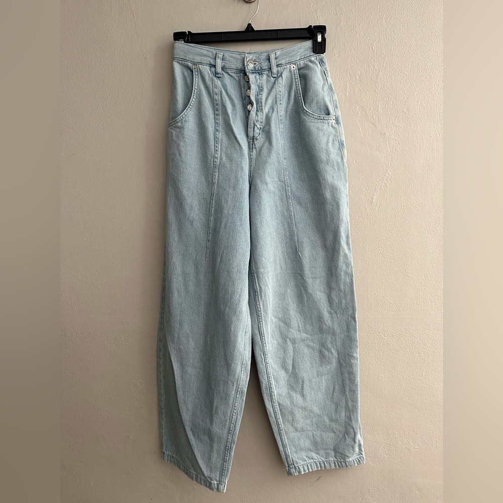 TOPSHOP Ballon Jeans high waisted W36L30 light blue wash